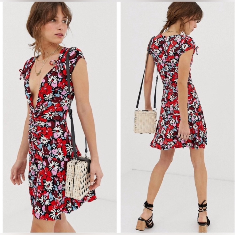 Free People Key To Your Heart Dress-Black/Multi-Small.